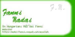 fanni madai business card